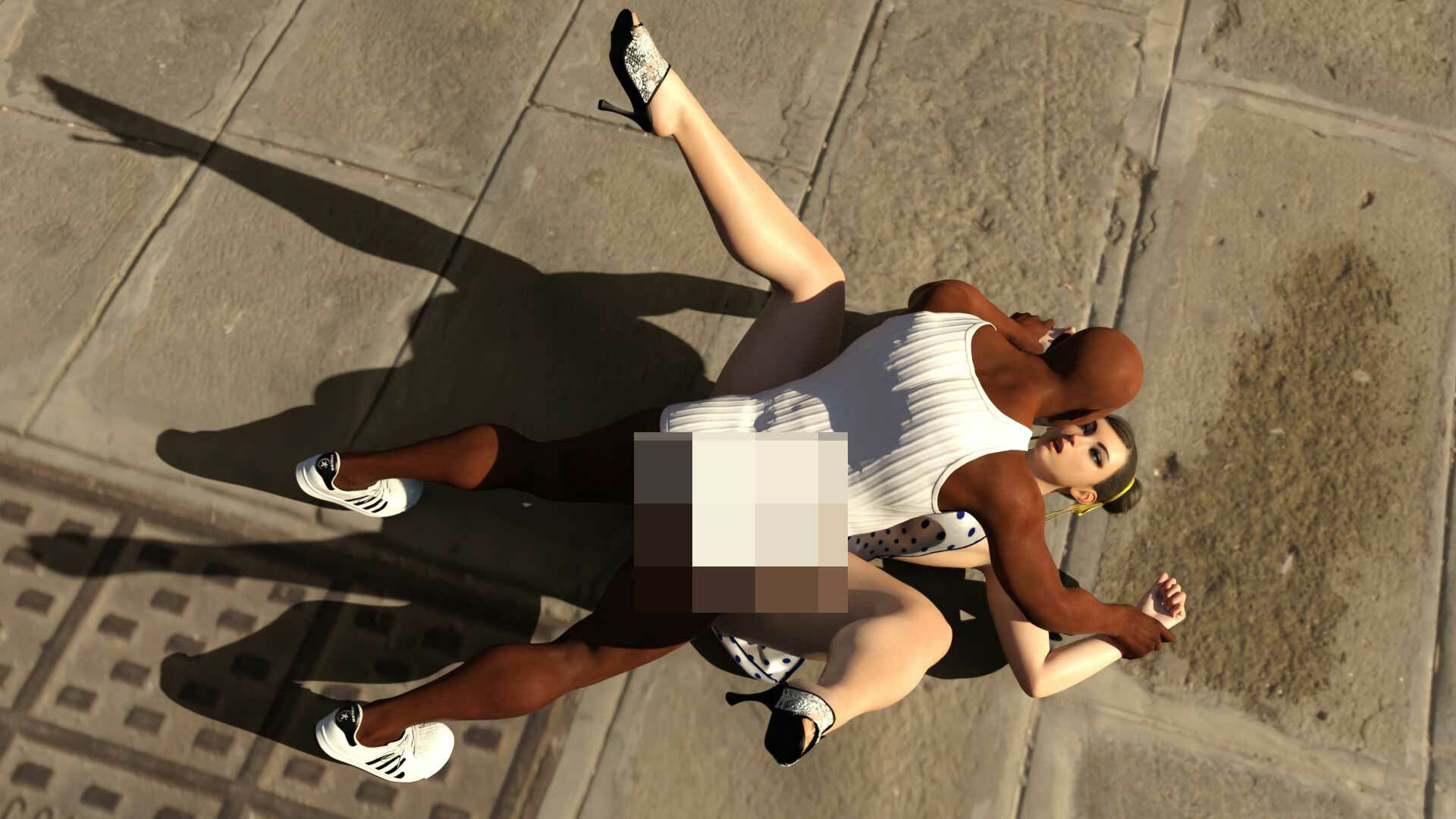 サンプル画像4:【閲覧注意★膣内射精フィニッシュ】格闘系オンナ麻○捜査官のレ○プ現場（正常位）(Ozone_Layer) [d_346343]