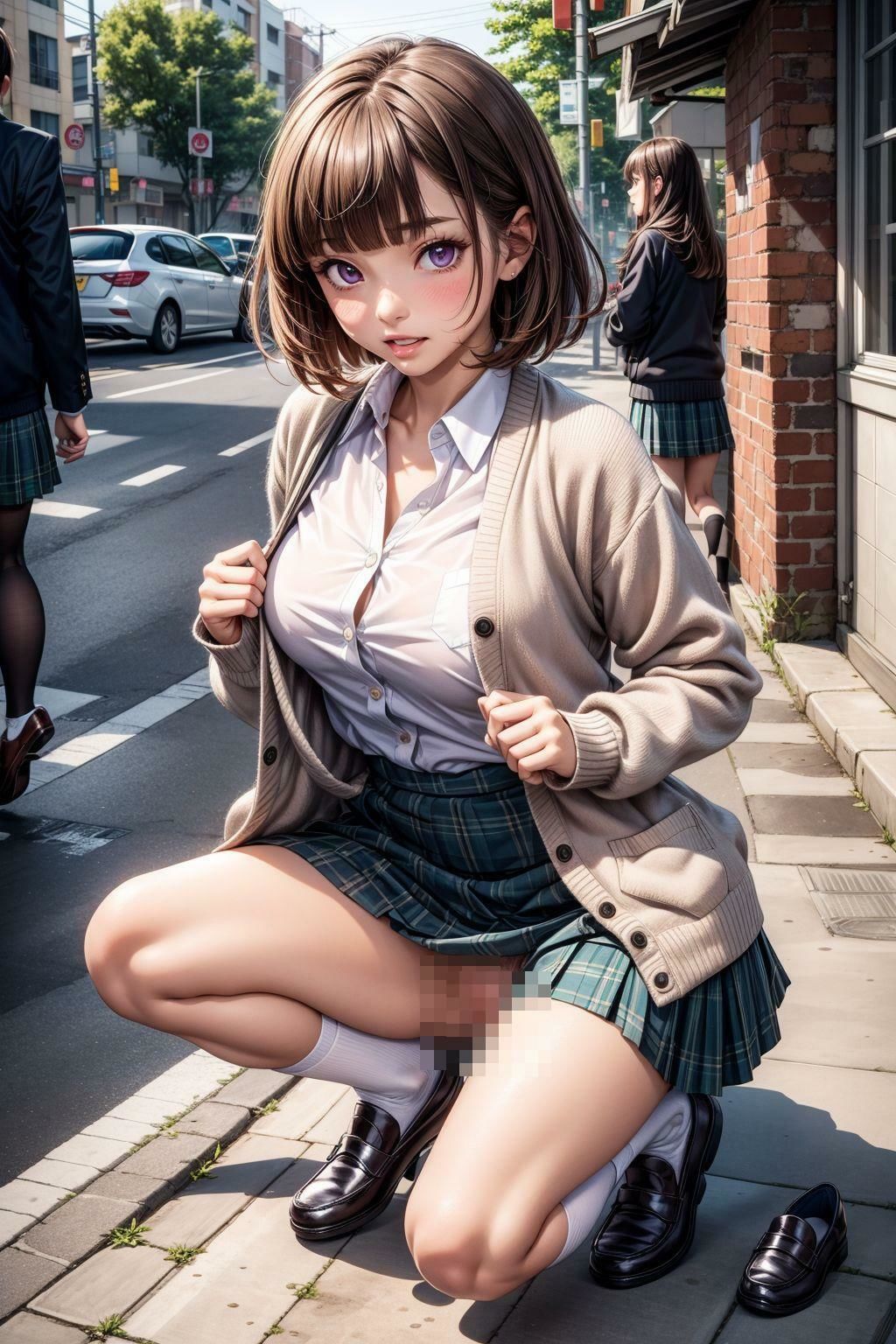 サンプル画像5:制服少女のおしっこ飲みたいのだぁれだ(ネオンノクターン) [d_346396]