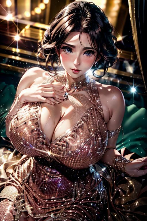 サンプル画像5:爆乳AIぎらぎらドレス1(AI出版) [d_346518]