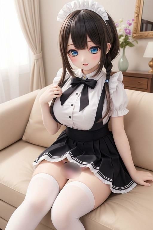 サンプル画像2:メイドの座りパンチラ(D.P.H.) [d_346634]