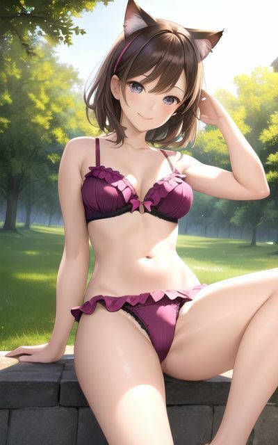 サンプル画像1:【超高画質グラビア写真集】猫耳美少女の下着。かわいい50枚〜3巻〜(おにかわAI【イラスト】) [d_346654]