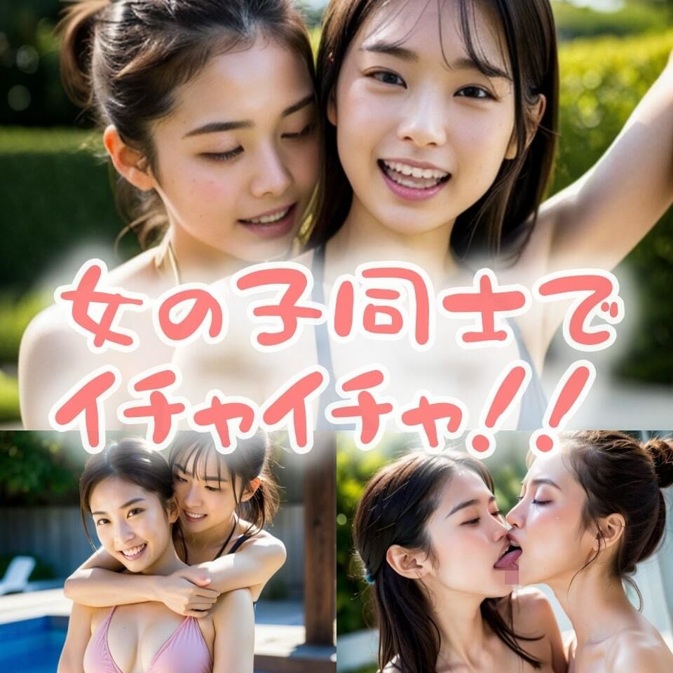 サンプル画像3:【清楚系アイドル】らぶりー水着ぶっかけ〜レズ＆大好きSEX〜【115P】(夜行三輪車) [d_346696]