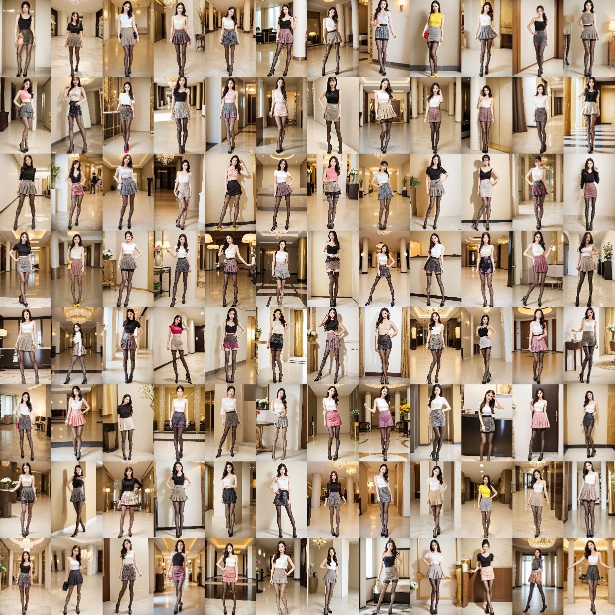 サンプル画像1:柄ストッキングを履いたミニスカ美人OL – Beautiful office lady in miniskirt wearing patterned stockings -(あらぶるま) [d_346724]