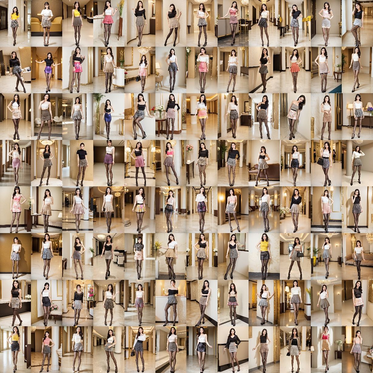 サンプル画像2:柄ストッキングを履いたミニスカ美人OL – Beautiful office lady in miniskirt wearing patterned stockings -(あらぶるま) [d_346724]