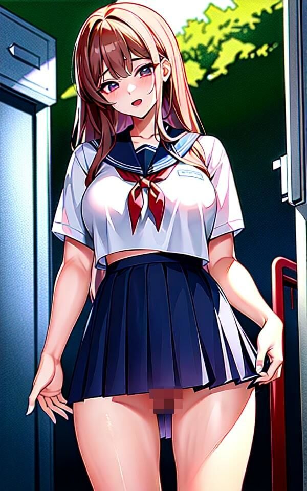 サンプル画像3:ノーパン女子たちが校内で激エロ露出！(【期間限定SALE】高画質サークル) [d_346725]