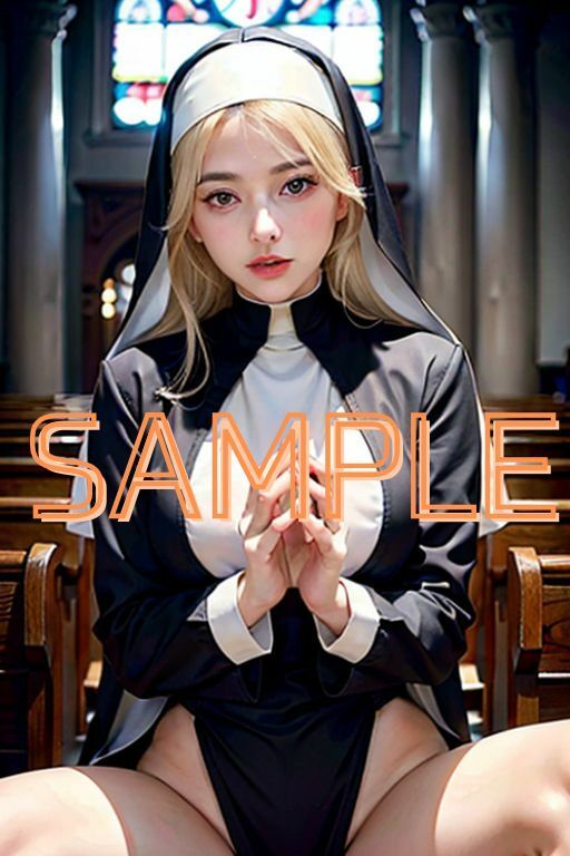 サンプル画像2:美人過ぎるシスターがお祈りの邪魔になるので困っています(ラブリー天丼) [d_346747]