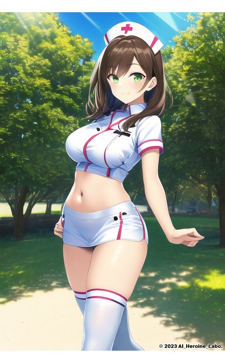 サンプル画像3:1つの呪文で生み出された100人のAI妄想美少女-16【キミの注射器で注射OK！えちえちビキニナース女子編】(AIヒロイン研究会) [d_346866]