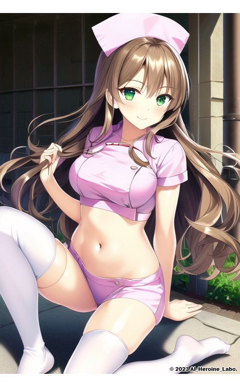 サンプル画像4:1つの呪文で生み出された100人のAI妄想美少女-16【キミの注射器で注射OK！えちえちビキニナース女子編】(AIヒロイン研究会) [d_346866]