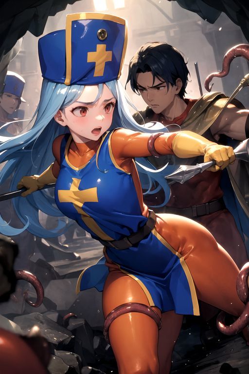 サンプル画像1:女僧侶 vs 触手(A.IZEN) [d_346889]