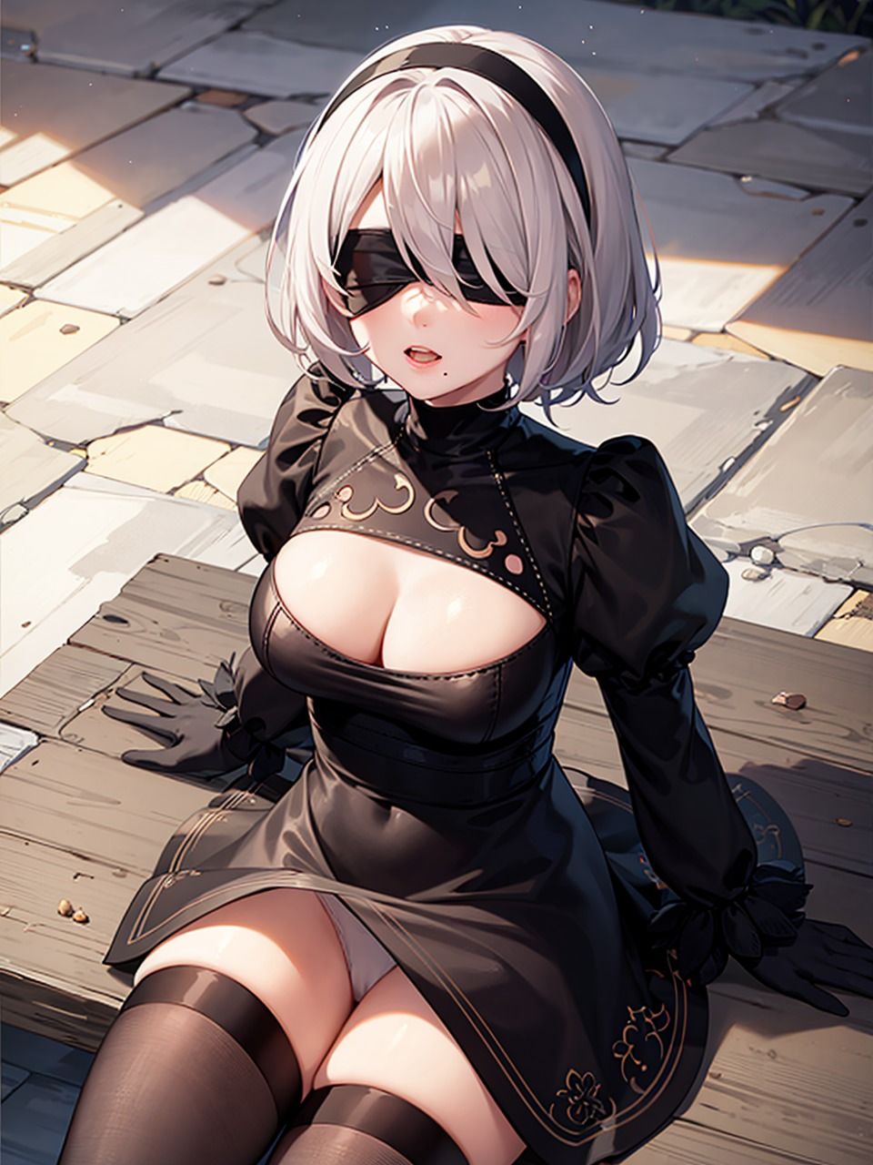 サンプル画像2:ニーア〇ートマタ 2〇 パンチラ集(AI同人Lab) [d_346959]