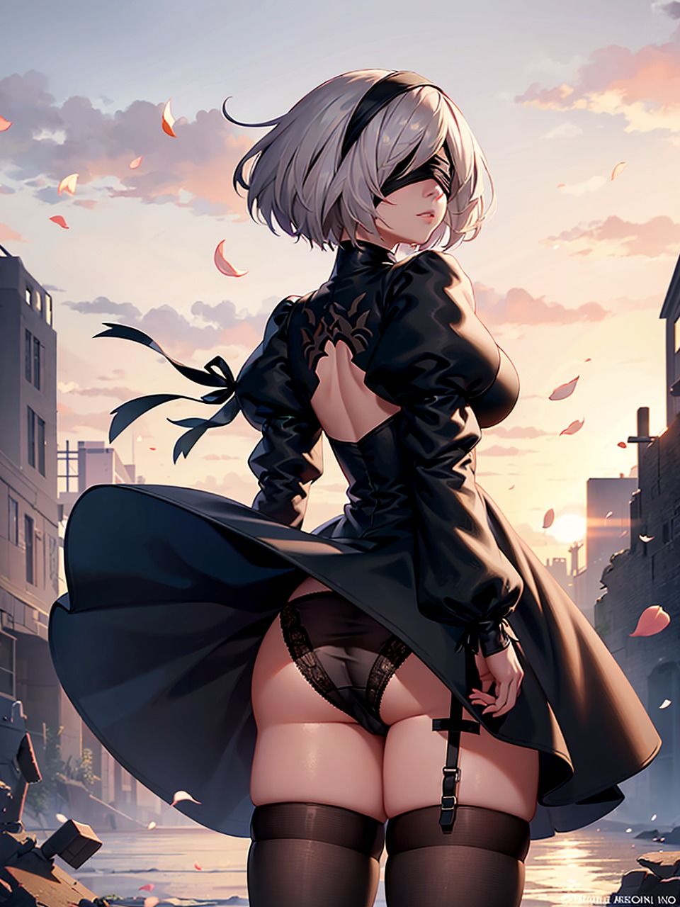 サンプル画像3:ニーア〇ートマタ 2〇 パンチラ集(AI同人Lab) [d_346959]