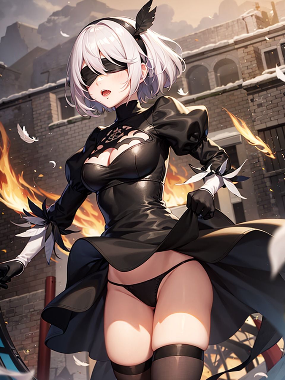 サンプル画像4:ニーア〇ートマタ 2〇 パンチラ集(AI同人Lab) [d_346959]