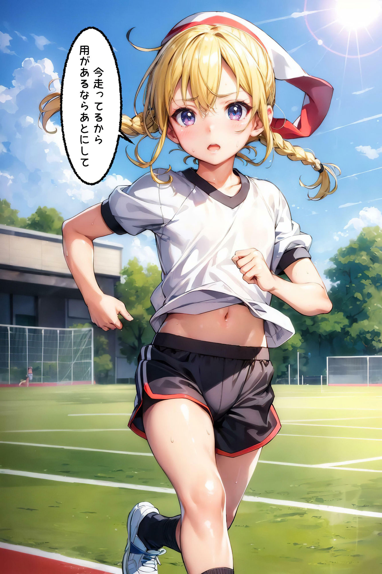 今日の体育の授業はエッチなマラソンです！（エッチなセリフ付き）