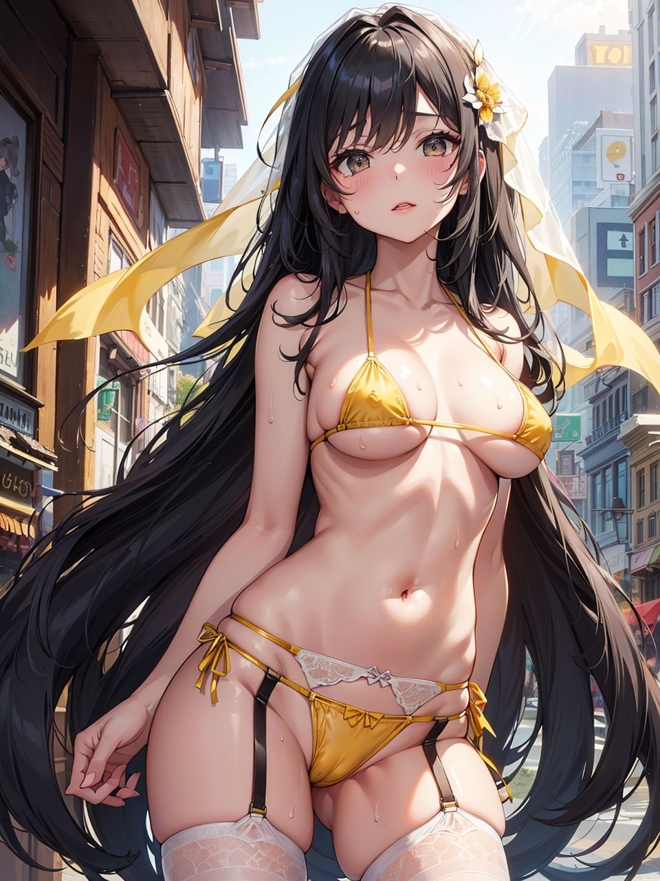 サンプル画像2:露出花嫁 〜マイクロビキニ編2〜(妄想サチュレーション) [d_347078]