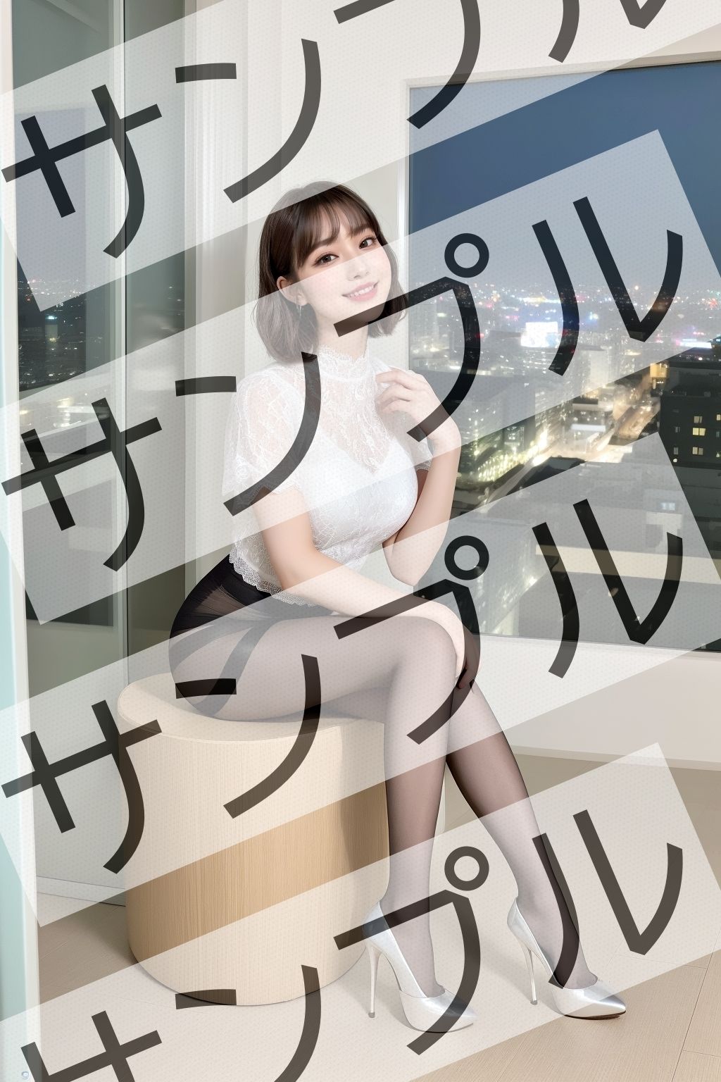 サンプル画像4:ボブカットのOLの美しすぎるスト脚とパンプス – Bob-cut office lady’s beautiful legs and pumps -(あらぶるま) [d_347110]