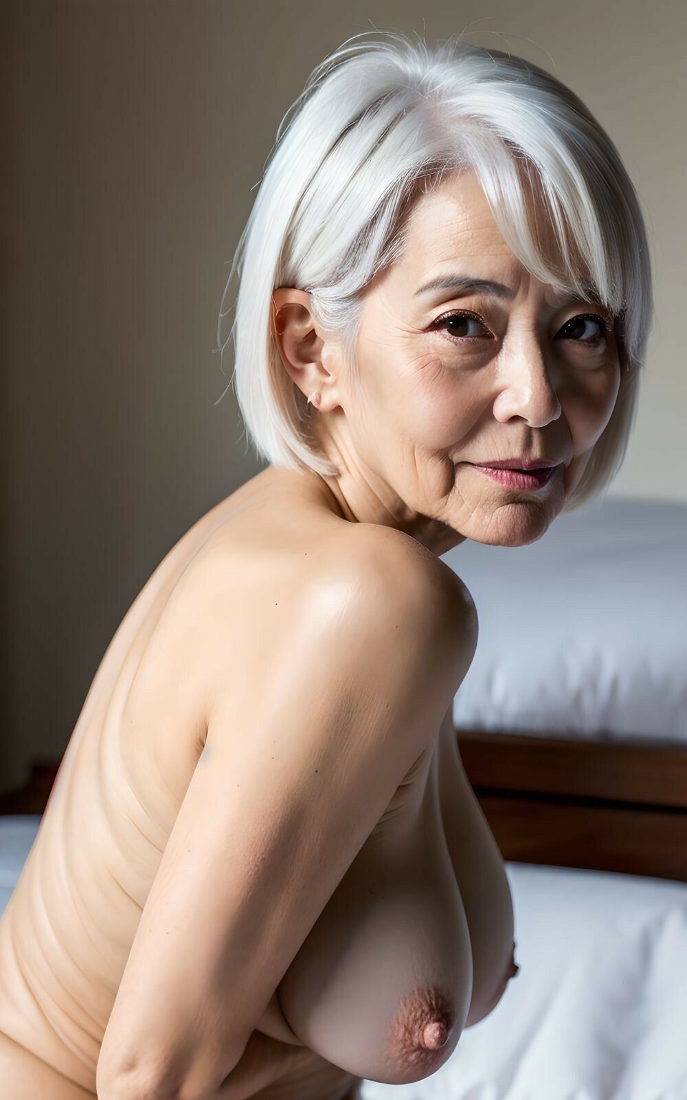 サンプル画像3:魅惑的な白髪熟女たち(妄想美女出版) [d_347126]