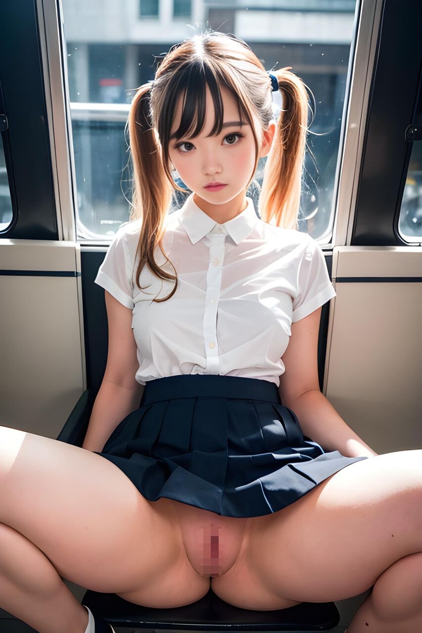 サンプル画像5:露出ノーパン美女☆(AI美女学生) [d_347134]