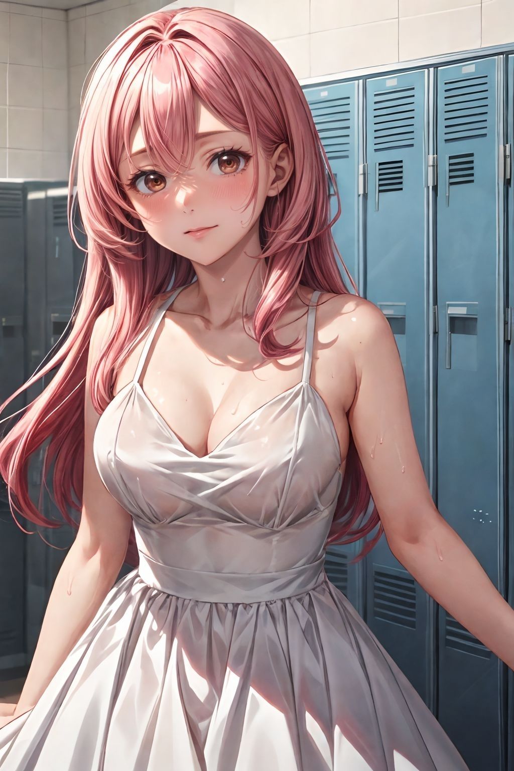 サンプル画像6:練習終わりのテニス部2(AI美人クラブ) [d_347154]