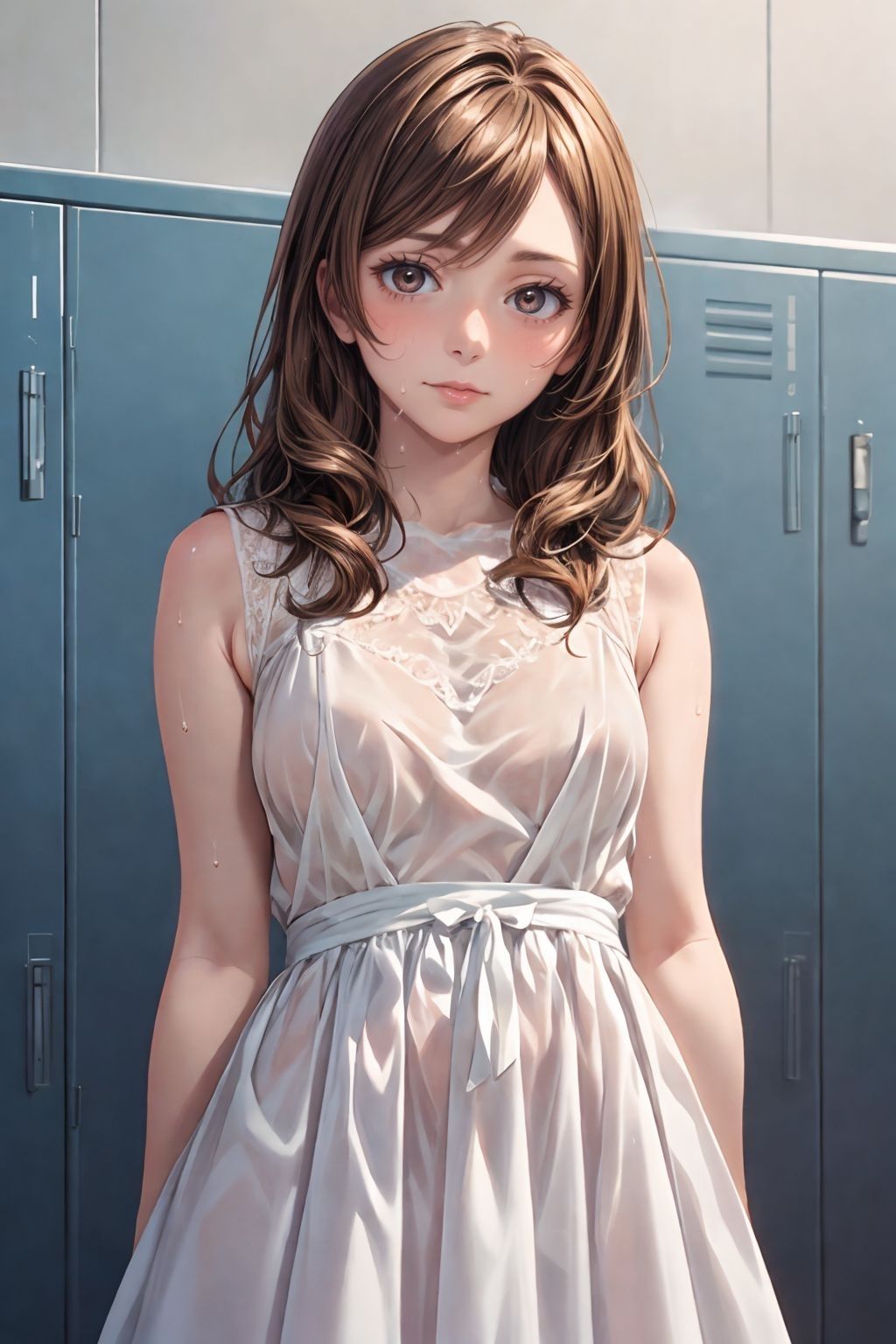 サンプル画像5:練習終わりのテニス部3(AI美人クラブ) [d_347159]