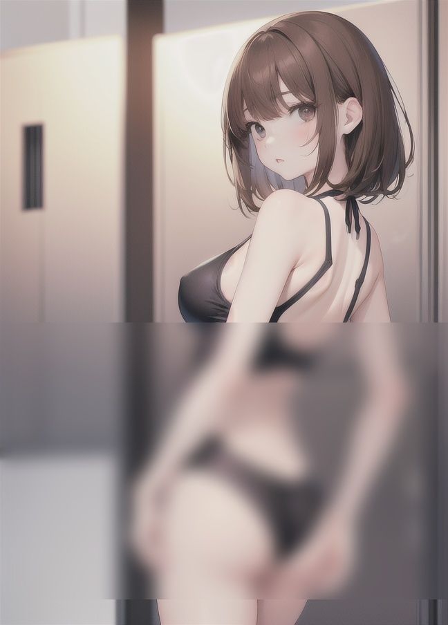 サンプル画像2:水着変態っこ「あーわたしを見て…大きくなってるね」(お花畑) [d_347224]