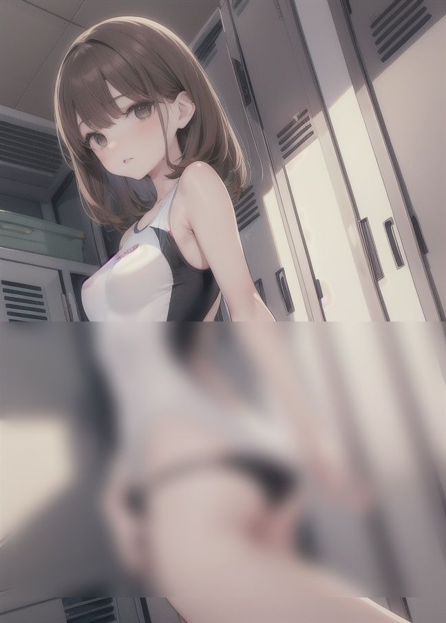 サンプル画像5:水着変態っこ「あーわたしを見て…大きくなってるね」(お花畑) [d_347224]