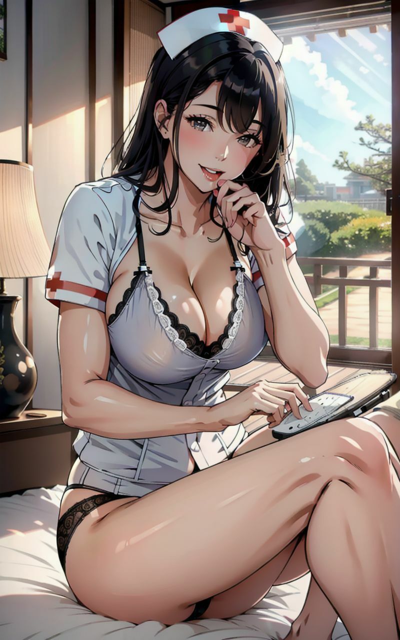 サンプル画像3:【超高画質グラビア写真集】ナースの下着。癒しの50枚〜1巻〜(あふれる母性【AIイラスト】) [d_347235]