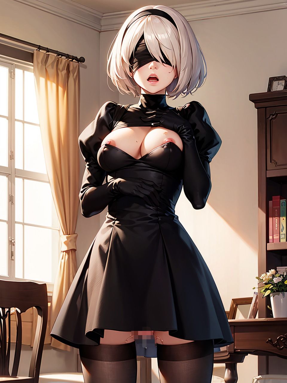 サンプル画像3:ニーア〇ートマタ 2〇 オナニー集(AI同人Lab) [d_347278]