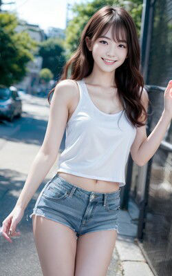 サンプル画像1:ショートパンツ美脚 vol001(カマキリン) [d_347327]