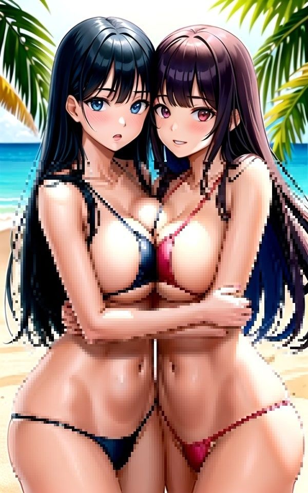 サンプル画像1:ビーチで見つけたえっちな女の子たち(AIkuma) [d_347371]