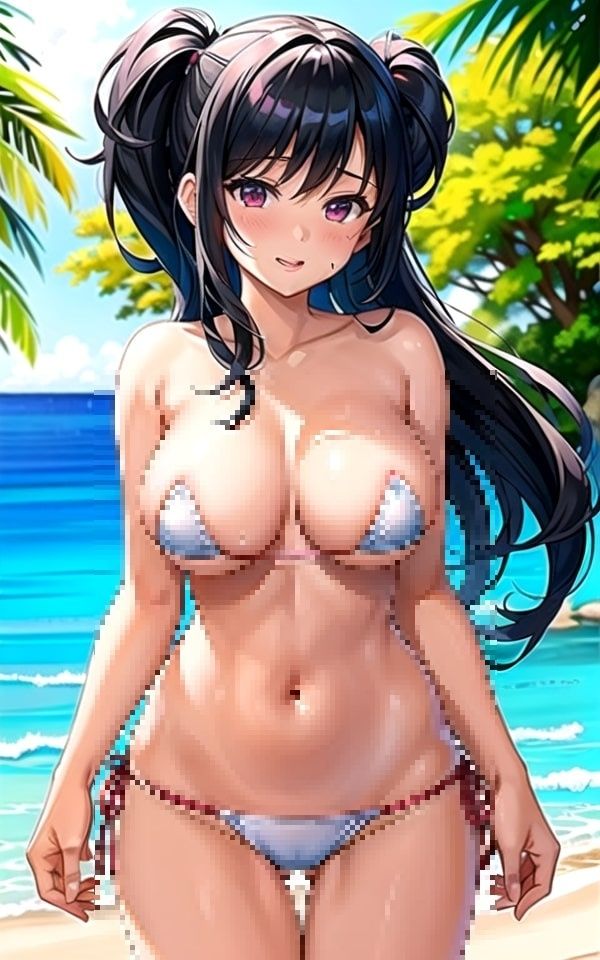 サンプル画像2:ビーチで見つけたえっちな女の子たち(AIkuma) [d_347371]