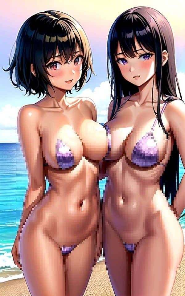 サンプル画像3:ビーチで見つけたえっちな女の子たち(AIkuma) [d_347371]