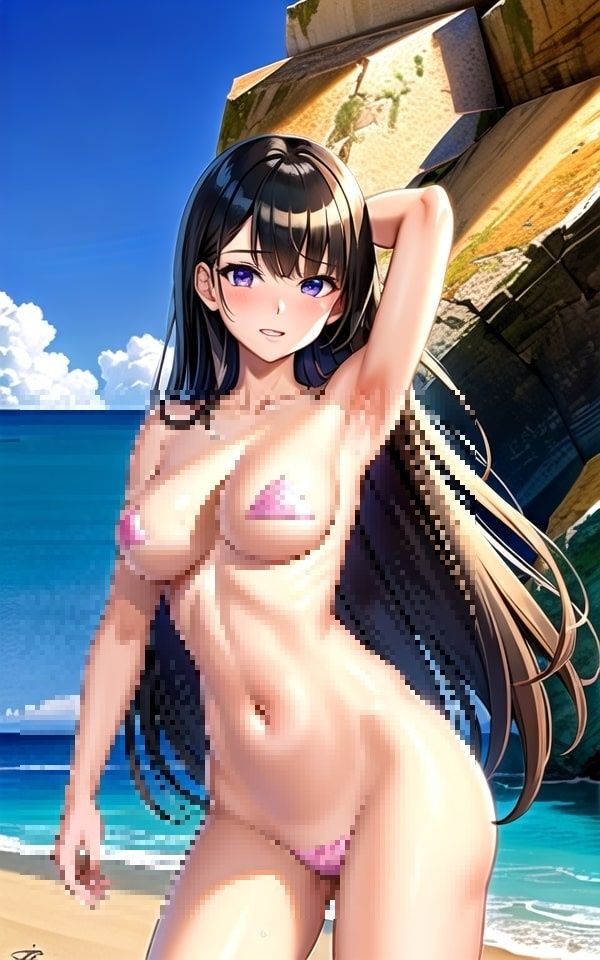 サンプル画像4:ビーチで見つけたえっちな女の子たち(AIkuma) [d_347371]