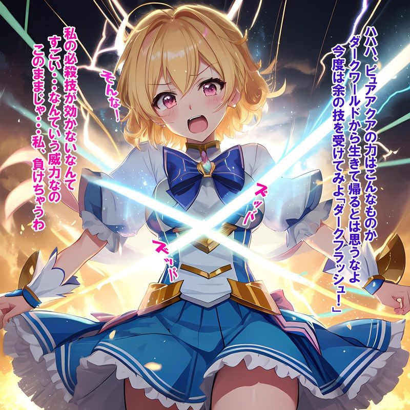 サンプル画像4:敵と戦いピンチになる魔法少女 Vol1(ヒロピンの窓口「アルファ・インディア」) [d_347554]