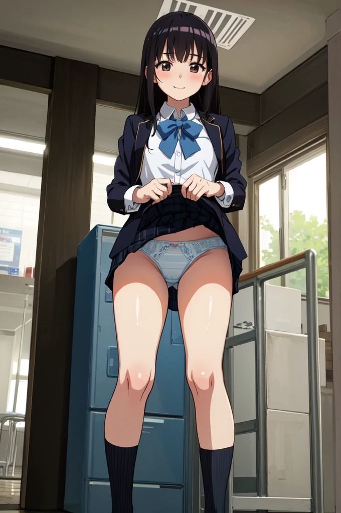 サンプル画像4:制服JKのパンチラ集(morumiAI) [d_347670]