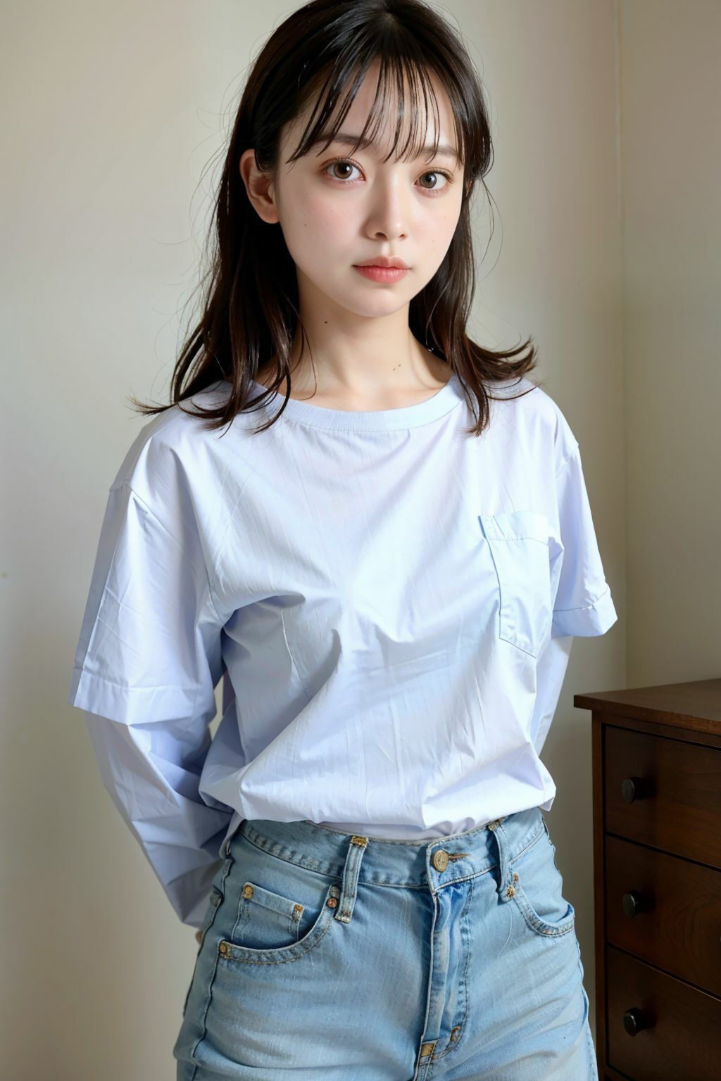 サンプル画像1:AI生成美女カタログ10:お部屋でイチャイチャ(ゆるふわAI) [d_347854]