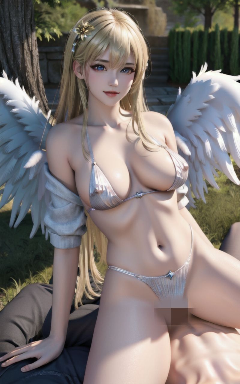 サンプル画像1:【R18写真集】快楽堕ち天使の裸。癒しの50枚〜1巻〜(いやしの動物娘【AIイラスト】) [d_347869]