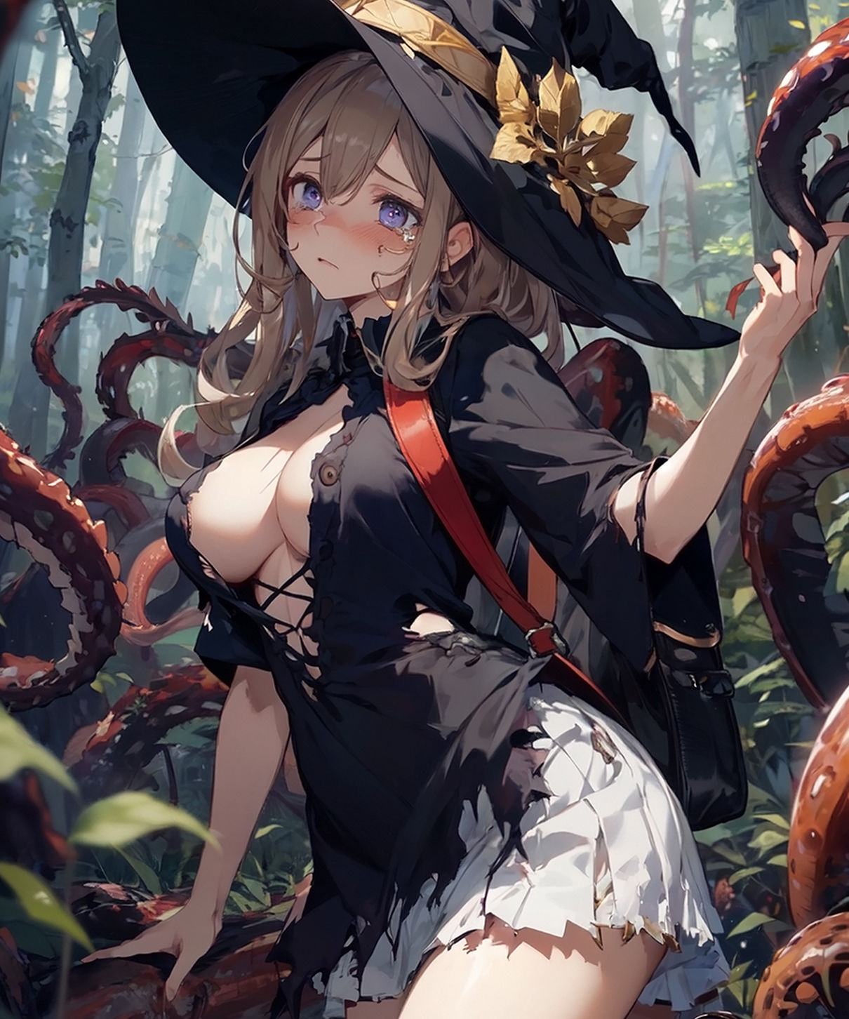 サンプル画像1:魔女と触手(虚無の果実) [d_347904]