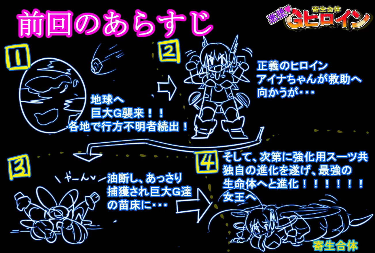 サンプル画像2:寄生合体〜悪堕ちGヒロイン2〜（丸呑み→吸収→進化）(イロアミソギ団) [d_348055]