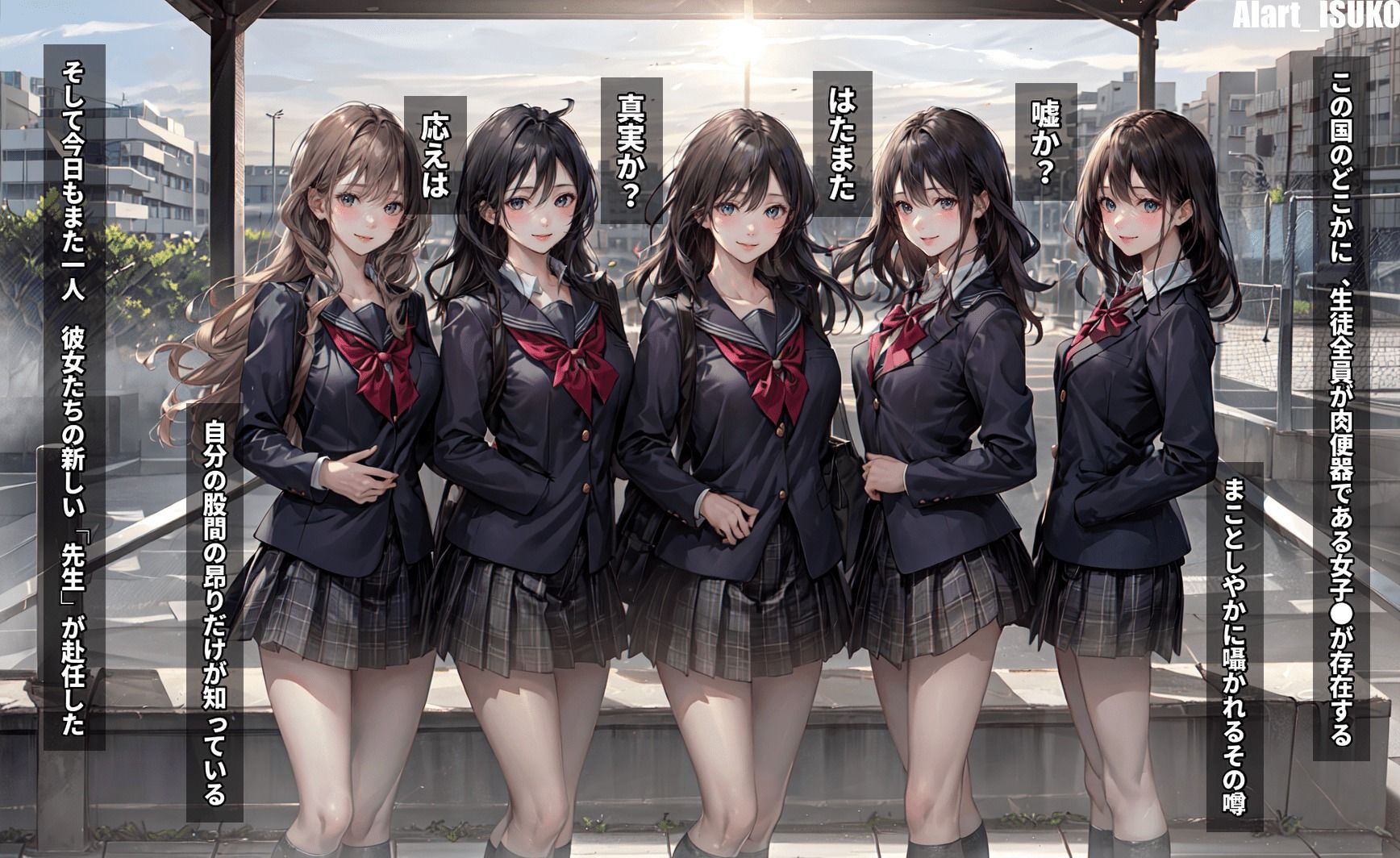 サンプル画像1:禁断の桃源郷 ハーレム学園2(AIart_ISUKO) [d_348073]