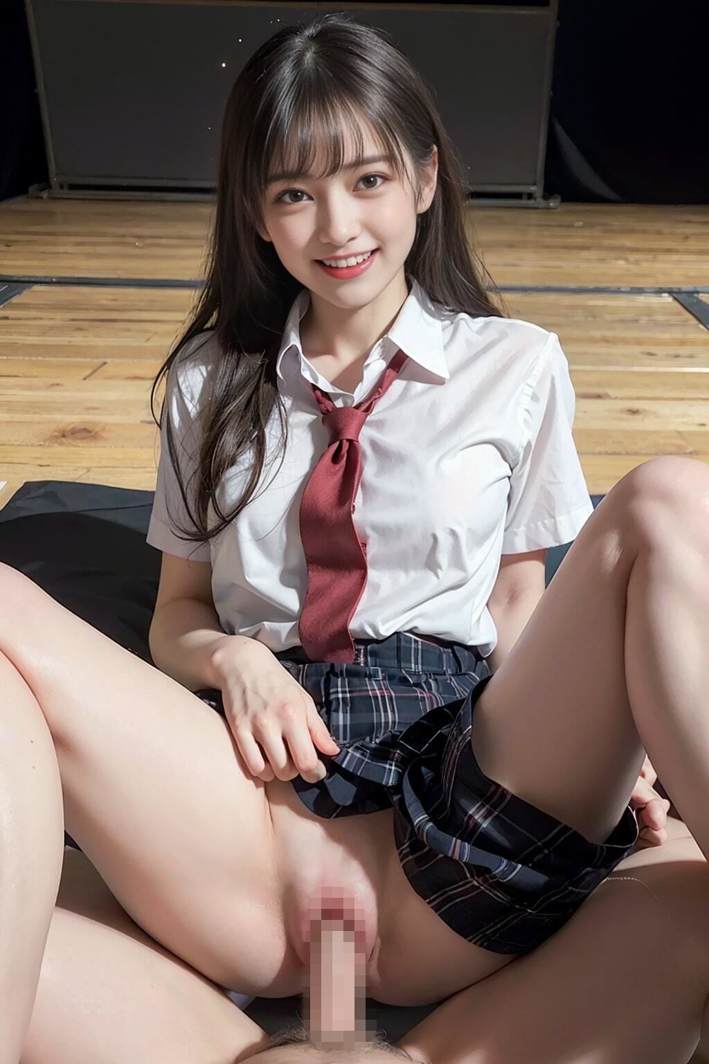 サンプル画像6:新人女子マネージャーが男子部員に犯●れる(ai-panda) [d_348118]