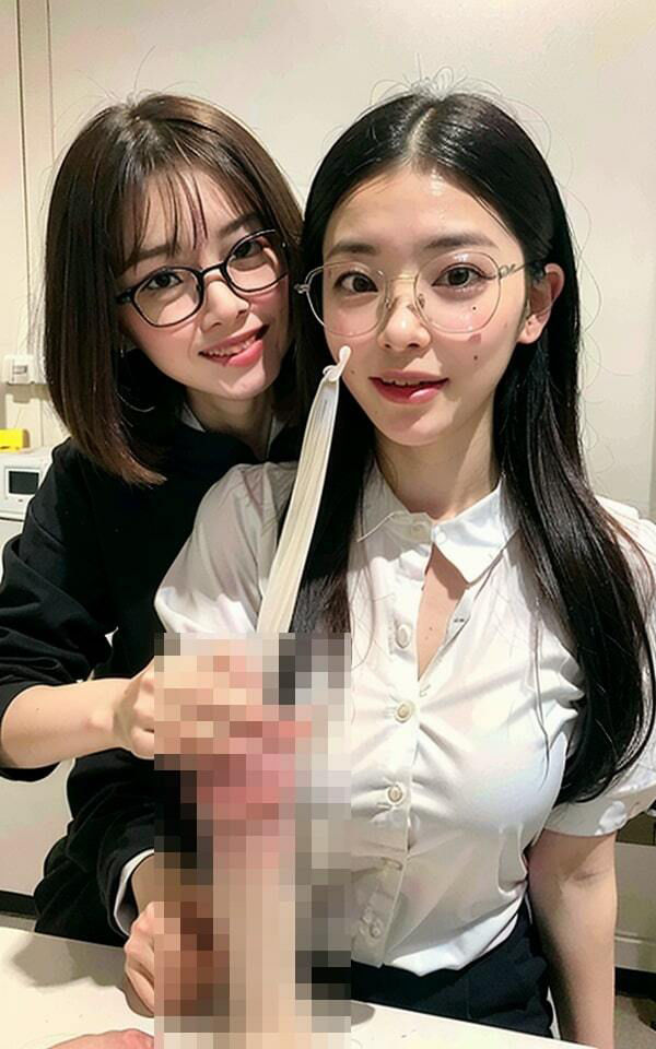 サンプル画像5:エロい手つきで誘惑してくる眼鏡美女(ビンビン倶楽部) [d_348208]