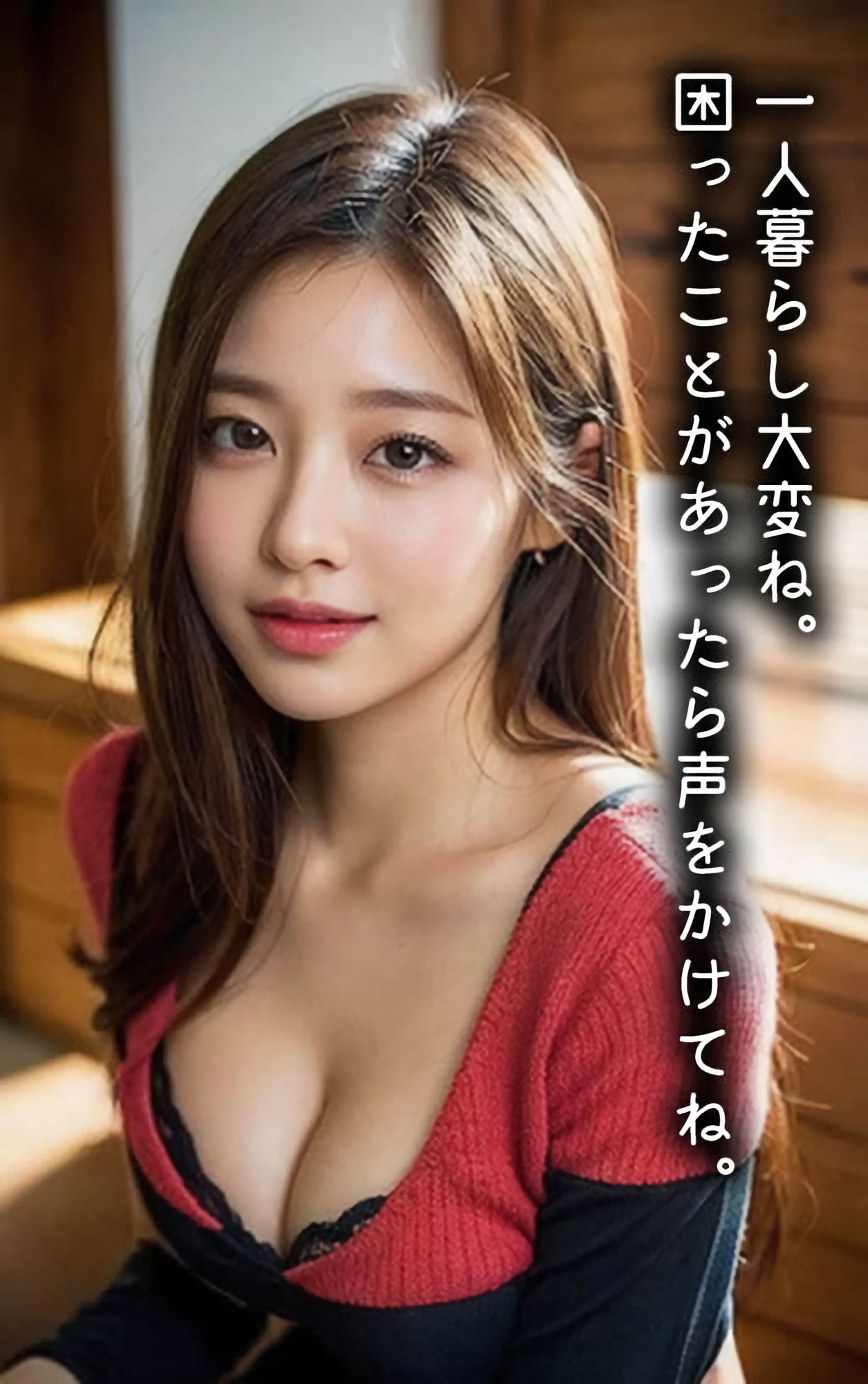 サンプル画像4:【官能小説型写真集】隣のアラサー奥さんが寂しがり屋で毎日僕の部屋に来るので中出ししちゃった（全117ページ）(AIPhoto出版) [d_348238]