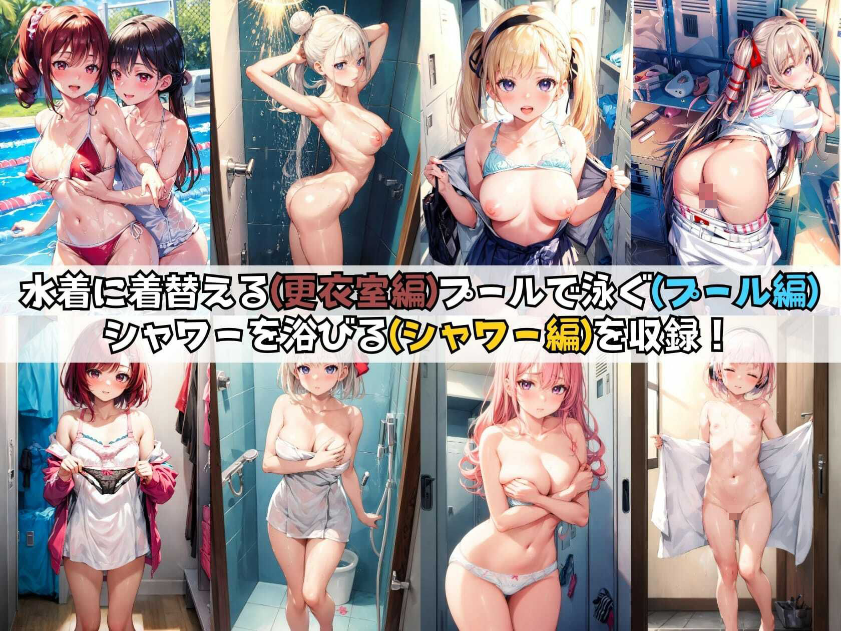 サンプル画像3:エッチなプールで好き放題やっちゃいましたw（セリフ付き）(えーあいびゅーてぃーずらぼ) [d_348358]