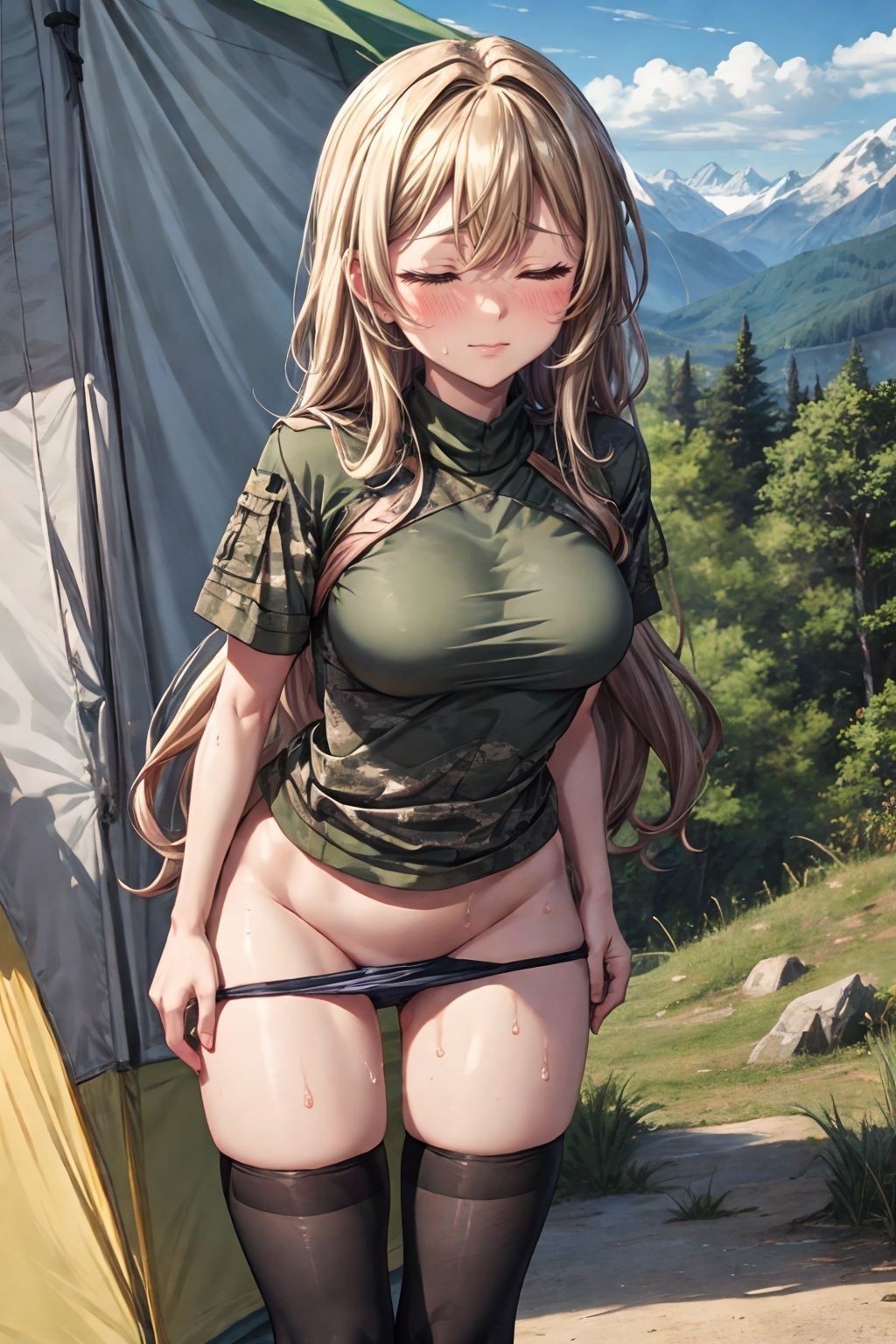 サンプル画像5:野営訓練膣軍1班(チルフォー) [d_348365]