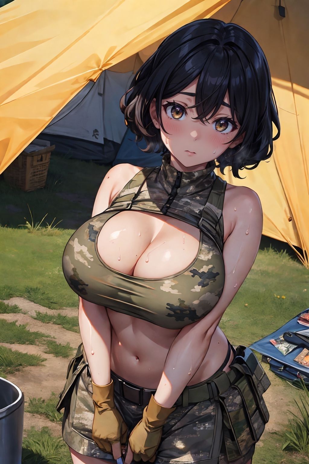 サンプル画像1:野営訓練膣軍2班(チルフォー) [d_348367]