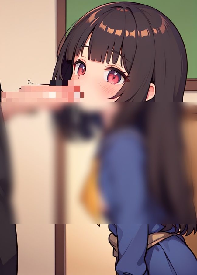 サンプル画像1:教室ふぇら｜ぶっかけ、精液ごっくん(天使さん) [d_348424]