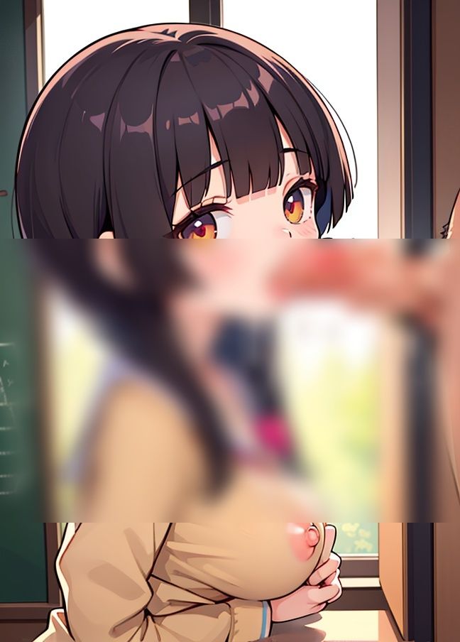 サンプル画像5:教室ふぇら｜ぶっかけ、精液ごっくん(天使さん) [d_348424]