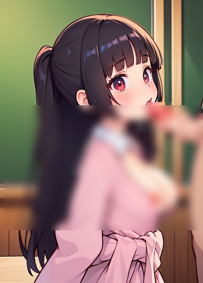 サンプル画像2:授業でフェラをお勉強「フェラ学園」(AI博士) [d_348442]