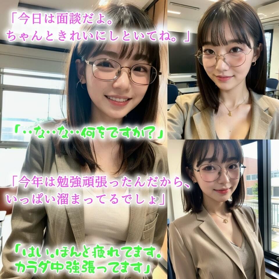 サンプル画像4:【凌●】ぶっかけ女教師〜面談の後はお掃除フェラ〜【124p】(夜行三輪車) [d_348575]