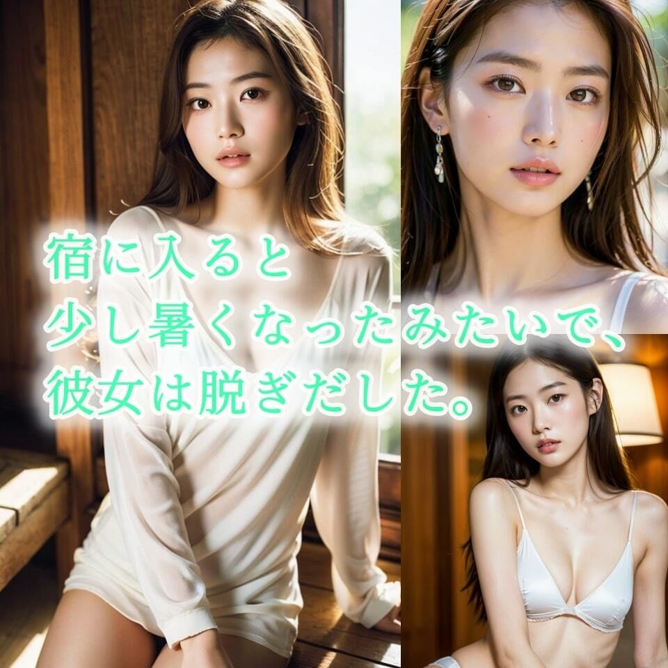 サンプル画像1:【清楚な彼女】ぶらりえちえち旅行〜初めてのおもちゃ体験記〜【89p】(ちゃのそんAI) [d_348592]